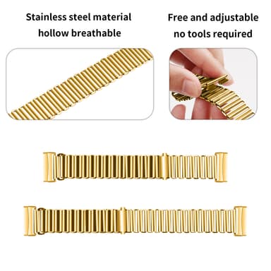 Klockarmband i rostfritt stål Guld