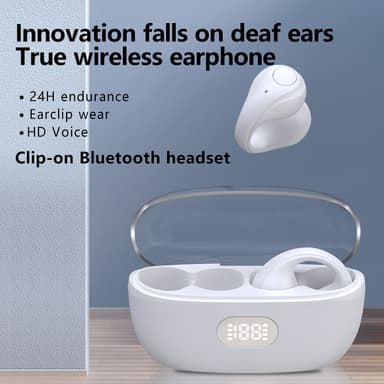 Trådlösa Bluetooth 5.3 Bone Conduction hörlurar Svart