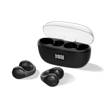 Trådlösa Bluetooth 5.3 Bone Conduction hörlurar Svart
