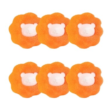 Hårborttagningsboll för tvättmaskin 6 st Orange