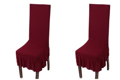 Universal Elastic Stolöverdrag Polyester Burgundy 2-pack