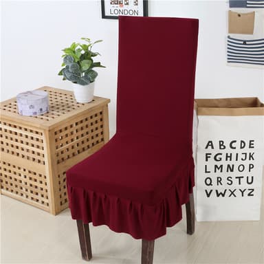Universal Elastic Stolöverdrag Polyester Burgundy 2-pack