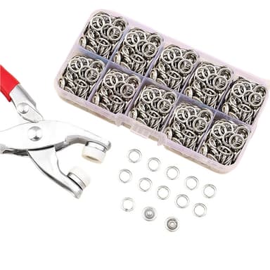 Tryckknappar med verktyg 50 st Silver