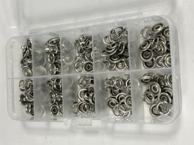 Tryckknappar med verktyg 50 st Silver