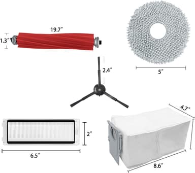 Tillbehör för dammsugare Roborock P10 / Q Revo 17 delar model 2