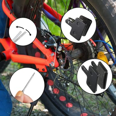 Skivbromsbelägg till cykel 1 par Svart