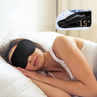 Ultramjuk sovmask/ögonmask sova Svart