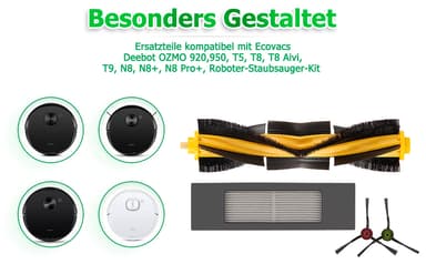 Tillbehör Ecovacs Deebot OZMO 920, 950, T5, T8 AIVI Max 10 delar Flerf