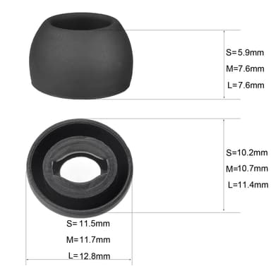 6 par ersättningskuddar för TWS Samsung Galaxy Buds Pro Lila