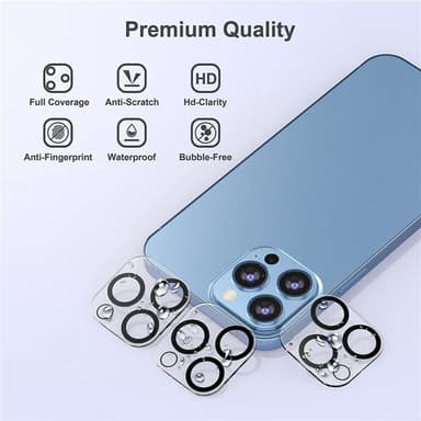 3-pack kameraskydd härdat glas iPhone 15 Pro