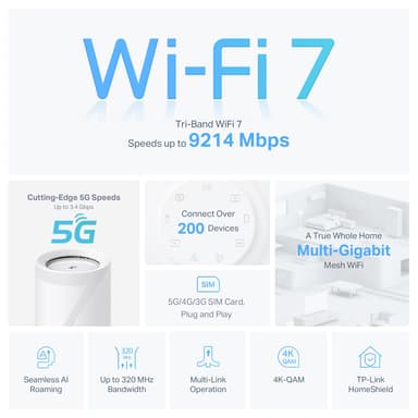 TP-Link Deco BE65 5G WiFi 7 Mesh system (1-pack)