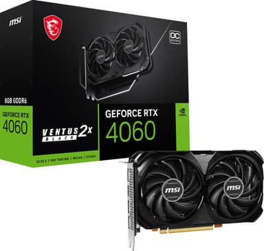 MSI GeForce RTX™ 4060 VENTUS 2X Black 8G OC grafikkort