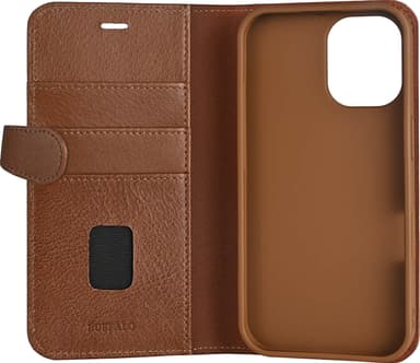 Buffalo iPhone 16 2in1 Läder MagSeries plånboksfodral (brunt)