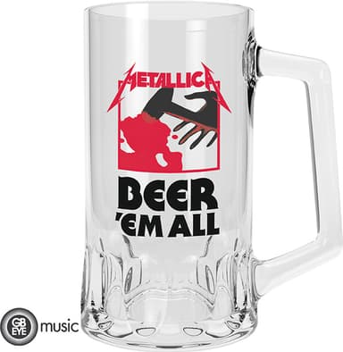 GB EYE music Metallica Beer’Em Helt glas 500ml