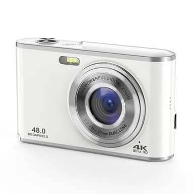 Digitalkamera 4K 48MP 16x zoom webbkamera med 32GB minneskort Silver