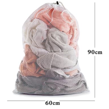 Stor tvättpåse 60x90 cm Vit 1-pack