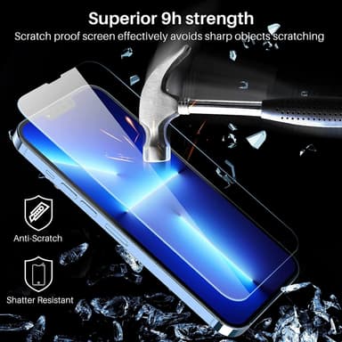 Skärmskydd iPhone 13/13 Pro härdat glas 3-pack