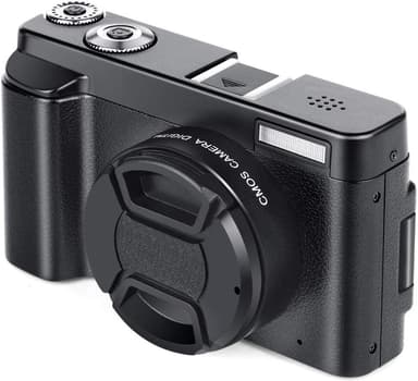 Digitalkamera 48 MP, 1080p HD, 16x zoom, flip screen Svart