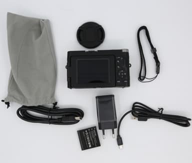 Digitalkamera 48 MP, 1080p HD, 16x zoom, flip screen Svart