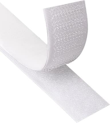 Kardborreband med självhäftande tejp Vit 3 cm / 8 m