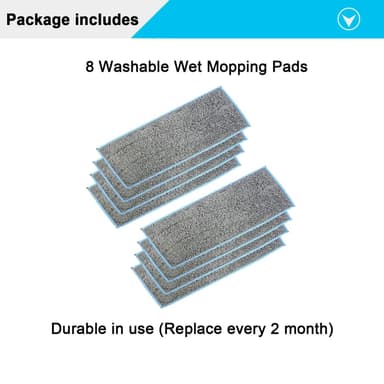iRobot Braava Jet m6/6012/6110/6112 Tvättbara moppdynor 8-pack Grå