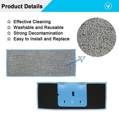 iRobot Braava Jet m6/6012/6110/6112 Tvättbara moppdynor 8-pack Grå