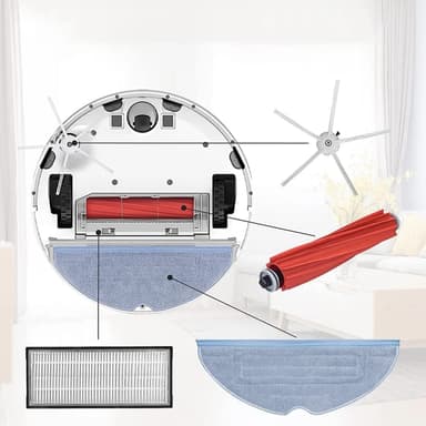 Tillbehör för Xiaomi Roborock S7/T7S/T7 Plus - Borstar, filter, moppdy
