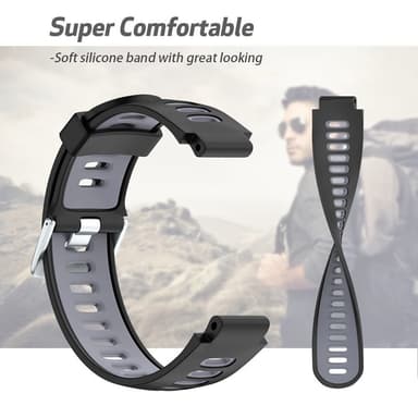 Garmin Forerunner 220/230/235/620/630/735XT armband Svart/Grå