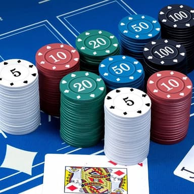 Pokerchips 5 olika valörer 100-pack