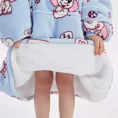 Oversized Hoodie till Barn - Elefanter (84cm)