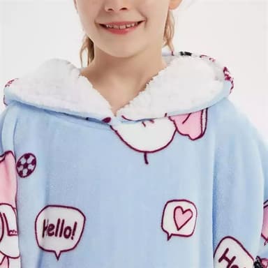 Oversized Hoodie till Barn - Elefanter (84cm)