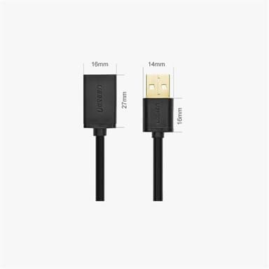 Ugreen USB Förlängninskabel USB Hona till USB Hane 1m