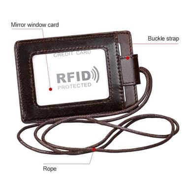 RFID korthållare med nackrem och ID-bricka