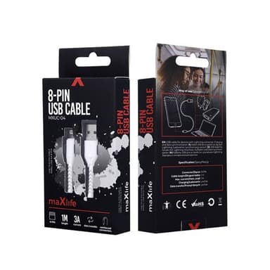 Maxlife iPhone-kabel - 3A Vit