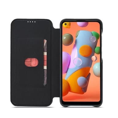 Flippskydd med korthållare till Samsung Galaxy A11 Svart