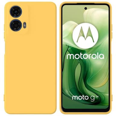 Liquid silikon skal Motorola Moto G24 - Gul