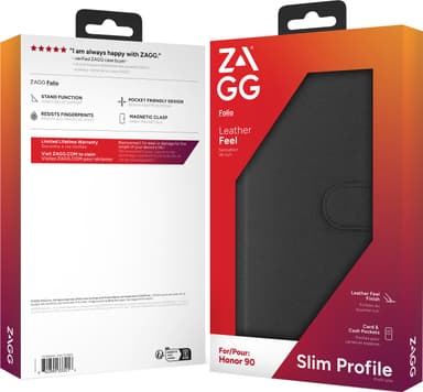Zagg Honor 90 plånboksfodral (svart)