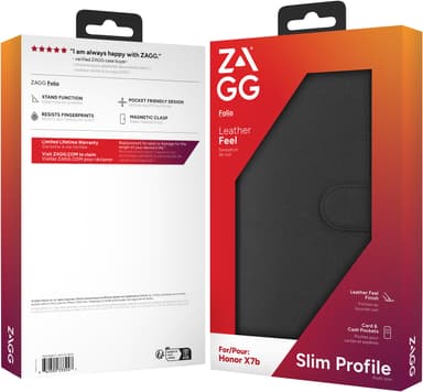 Zagg Honor X7b plånboksfodral (svart)