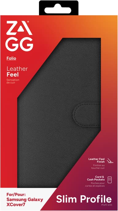 Zagg Samsung Galaxy Xcover 7 plånboksfodral (svart)
