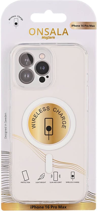 Onsala iPhone 16 Pro MagSeries fodral (genomskinligt)