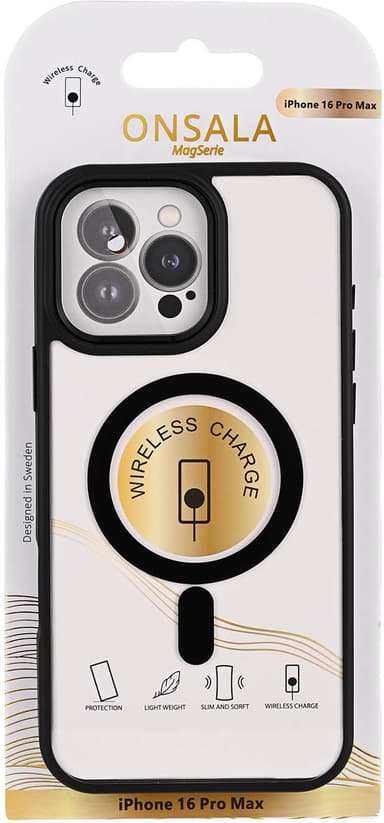 Onsala iPhone 16 Pro Max Bumper MagSeries skal (svart)