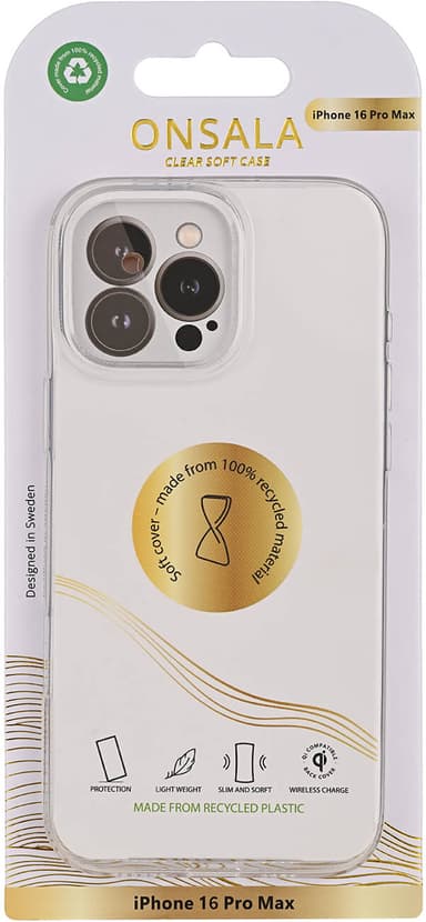 Onsala iPhone 16 Pro Max fodral (genomskinligt)