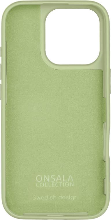 Onsala iPhone 16 Pro silikonfodral (lime)