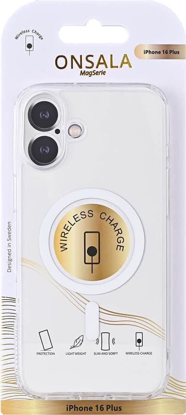 Onsala iPhone 16 Plus MagSeries fodral (genomskinligt)