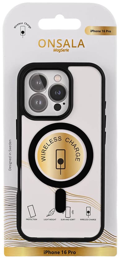 Onsala iPhone 16 Pro Bumper MagSeries skal (svart)