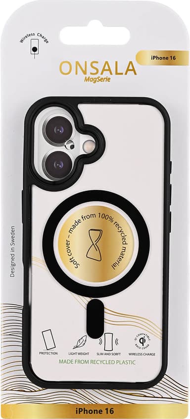 Onsala iPhone 16 Bumper MagSeries skal (svart)