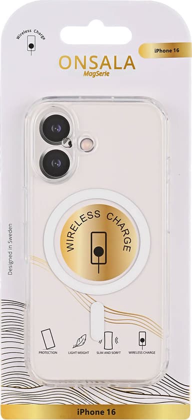 Onsala iPhone 16 MagSeries fodral (genomskinligt)