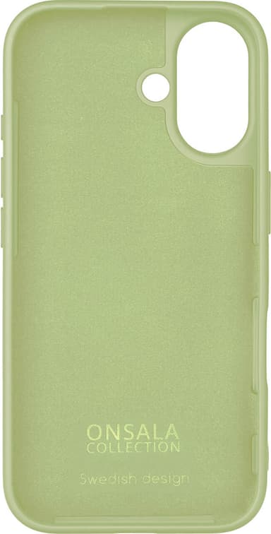 Onsala iPhone 16 silikonfodral (lime)