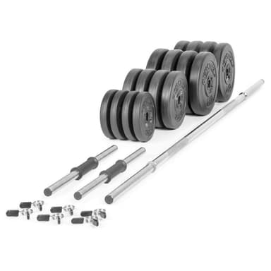 Gymstick Vinyl Barbell & Dumbbell Set 60 kg, Komplett viktset