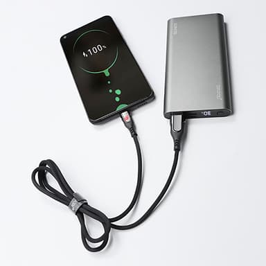 USB-C snabbladdningskabel 1.2 meter Svart